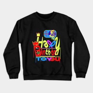 Happy Birthday Alphabet Letter (( Z )) Dazzling Creative Design Crewneck Sweatshirt